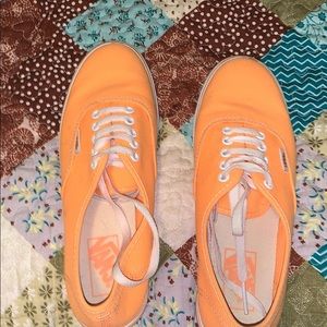 Bright neon orange vans